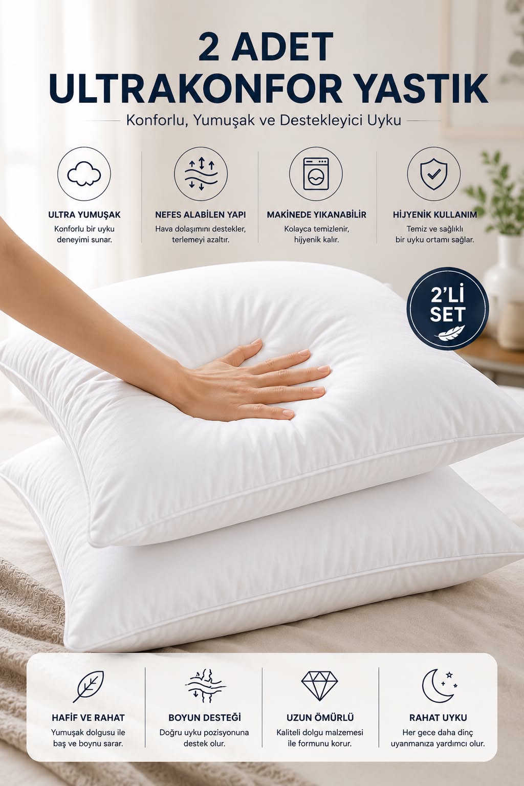 2'Li Comfort Yastık |