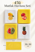 4'lü Mutfak Havlusu Seti Fruit - 30x50 cm