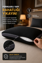 Klimalı Fermuarlı Yastık | Kılıf Gerekmez 2 Adet